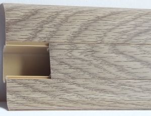 Plinta Lineco din PVC culoare stejar Mocha pentru parchet - 60 mm
