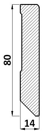 Plinta MDF Egger cubica 80x14 mm, 2,4 m, pentru parchet EPL043N, EPL176