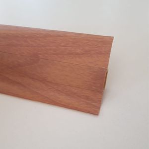 Plinta LINECO din PVC culoare stejar inchis pentru parchet - 60 mm