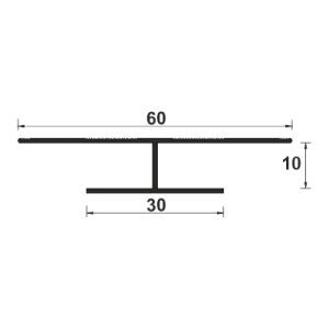 Profil de imbinare tip H din aluminiu eloxat, 2700x10mm