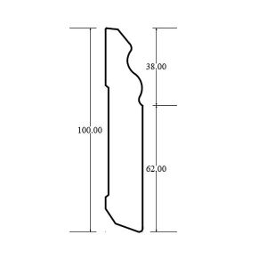 Plinta alba MDF Hamburg 100x18 mm
